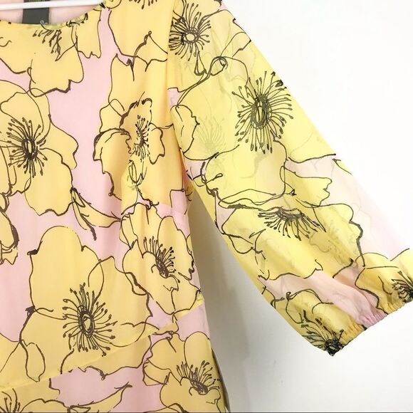 Taylor Blush Pink Dress with Large Yellow Floral Print- New With Tags - Picture 7 of 16